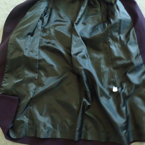 VTG MDP Deep Eggplant Wool Long Coat - Picture 9 of 16